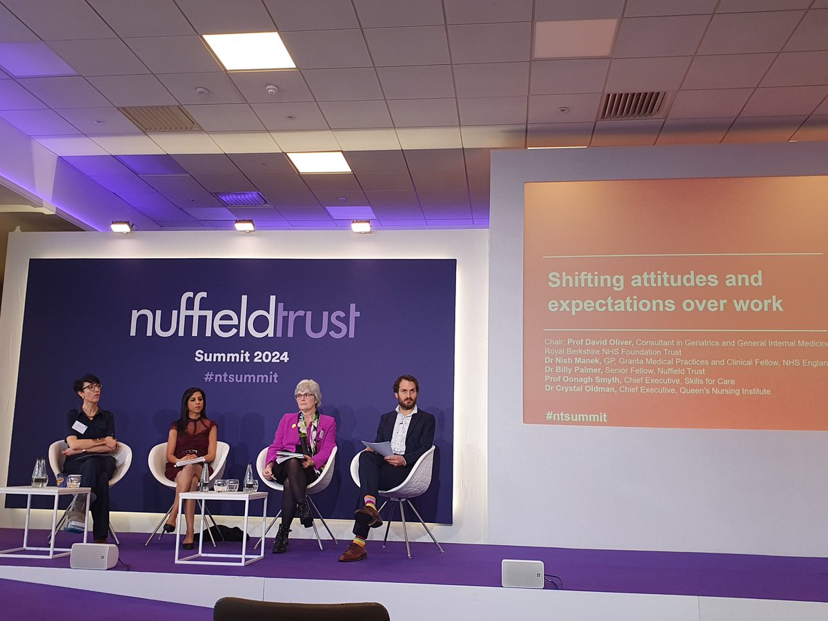 Thank you @NuffieldTrust for the opportunity to speak about generational differences in the workplace. Super discussion with @CrystalOldman @Billy_Palmer_ @oonaghsmyth, and @mancunianmedic. Our generation care deeply about being good doctors - and we can't afford to lose them.