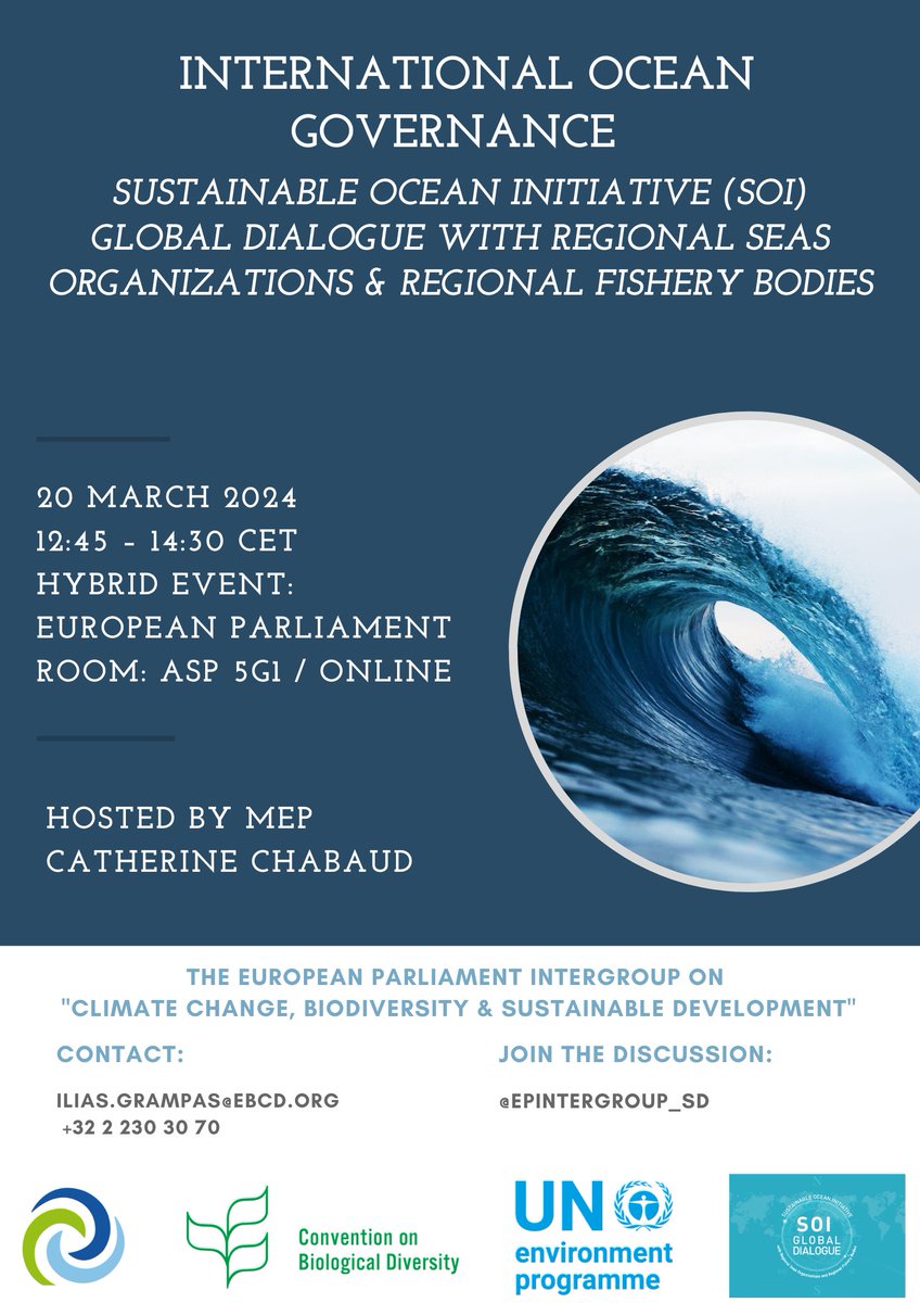 Join us, our partners, and EU policy-makers for a crucial discussion on the key role of regional collaboration across fisheries management and conservation to achieve global goals for the ocean 🌊. 🗓️20 March 2024, 12:45-2:30pm CET 👉Register now: bit.ly/42XmaYY