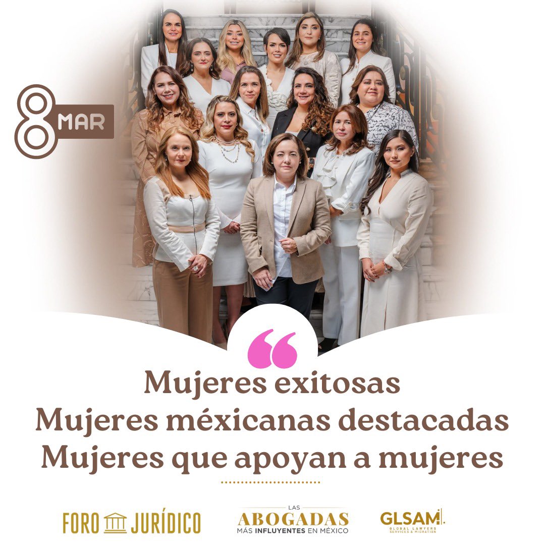 glsamigration's tweet image. “Las Abogadas más Influyentes de México 2024: El valor de la Perspectiva Femenina en la Innovación Legal” donde nuestra fundadora @lic.celestemarin junto a sus colegas hablan sobre los retos que enfrentan las abogadas en la actualidad.