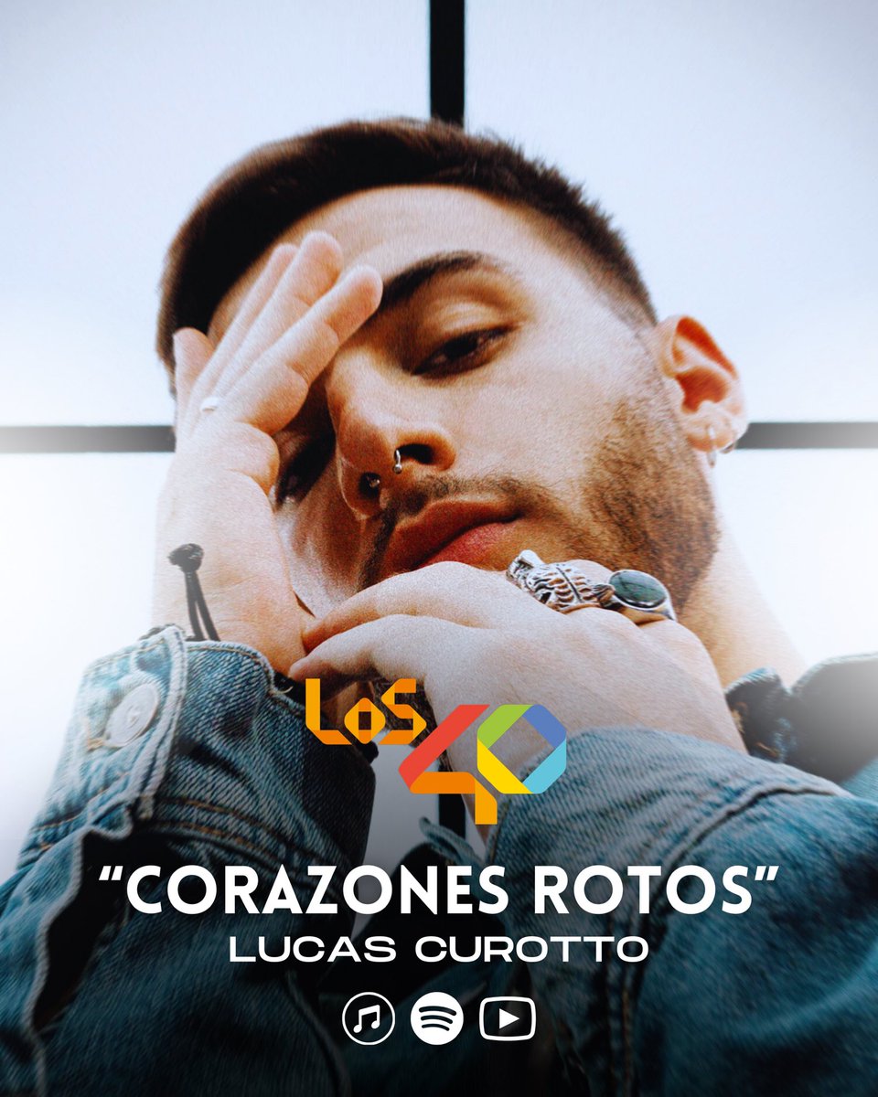 LucasCDaily's tweet photo. Queremos que CORAZONES ROTOS de nuestro @lucas_curotto suene en 
LOS 40 📻

¿Nos ponemos manos a la obra mencionando a Tony? 

Copia y pega este mensaje y postea👇🏻

“hola @TonyAguilarOfi nos gustaría que “Corazones Rotos” de  Lucas Curotto suene en @Los40 y @40GlobalShow ” https://t.co/dDscMNomVK