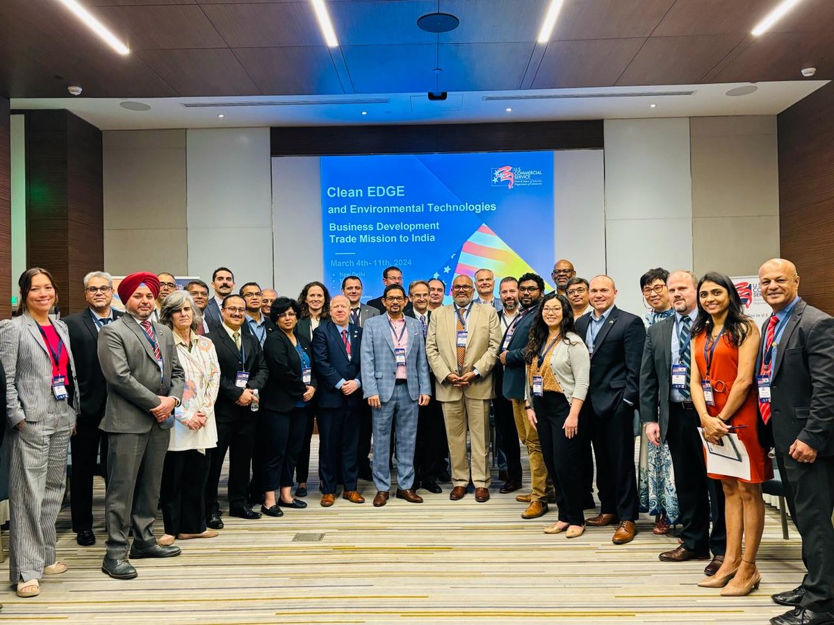 TradeGov's tweet photo. (2/2) and business partners to support further 🇺🇸-🇮🇳 collaboration in environmental tech and #cleantech!  #USIndiaFWD https://t.co/D3dgNHlgl6 https://t.co/JUw2nw77Wa