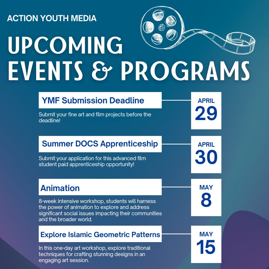 Take a look at our new classes and deadlines! Use the link to register for our FREE classes.

linktr.ee/actionyouthmed…