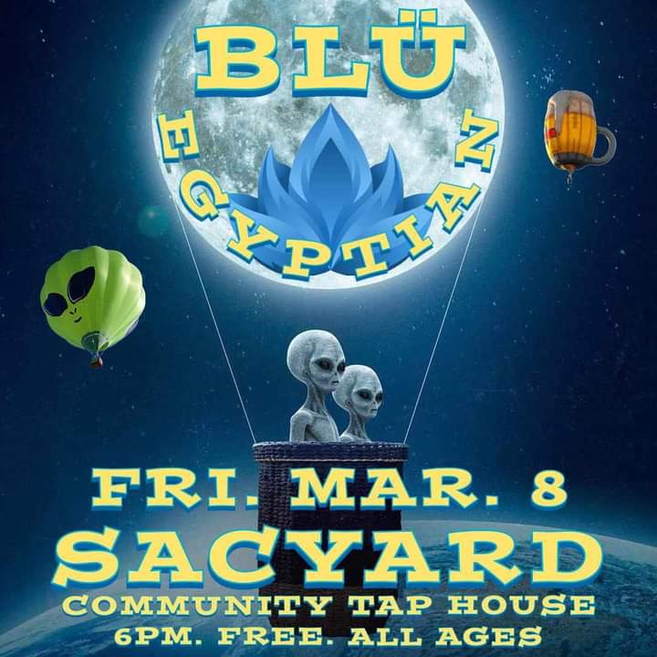bluegyptianband's tweet photo. Our debut at SacYard is TONIGHT!!! 5:30 Free & All ages! Let's party Sacramento🔥 #blüegyptian #jamband #indiegroove #livemusic #sacyard #sacyardcommunitytaphouse #downtownsacramento #sacramento #sacramentomusicscene #sacramentomusic #sacramentoca #sacramentocalifornia #sactown https://t.co/XwEyar3ZrN