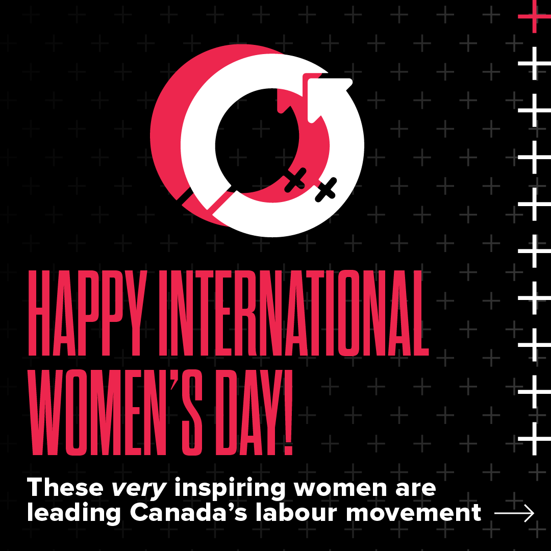 pointblankCA's tweet photo. Today, we’re celebrating women who are leading Canada’s labour movement and making a difference for working people across the country. Happy International Women’s Day! #IWD #internationalwomensday #canadianlabour #canlab https://t.co/VXPet7XpP4