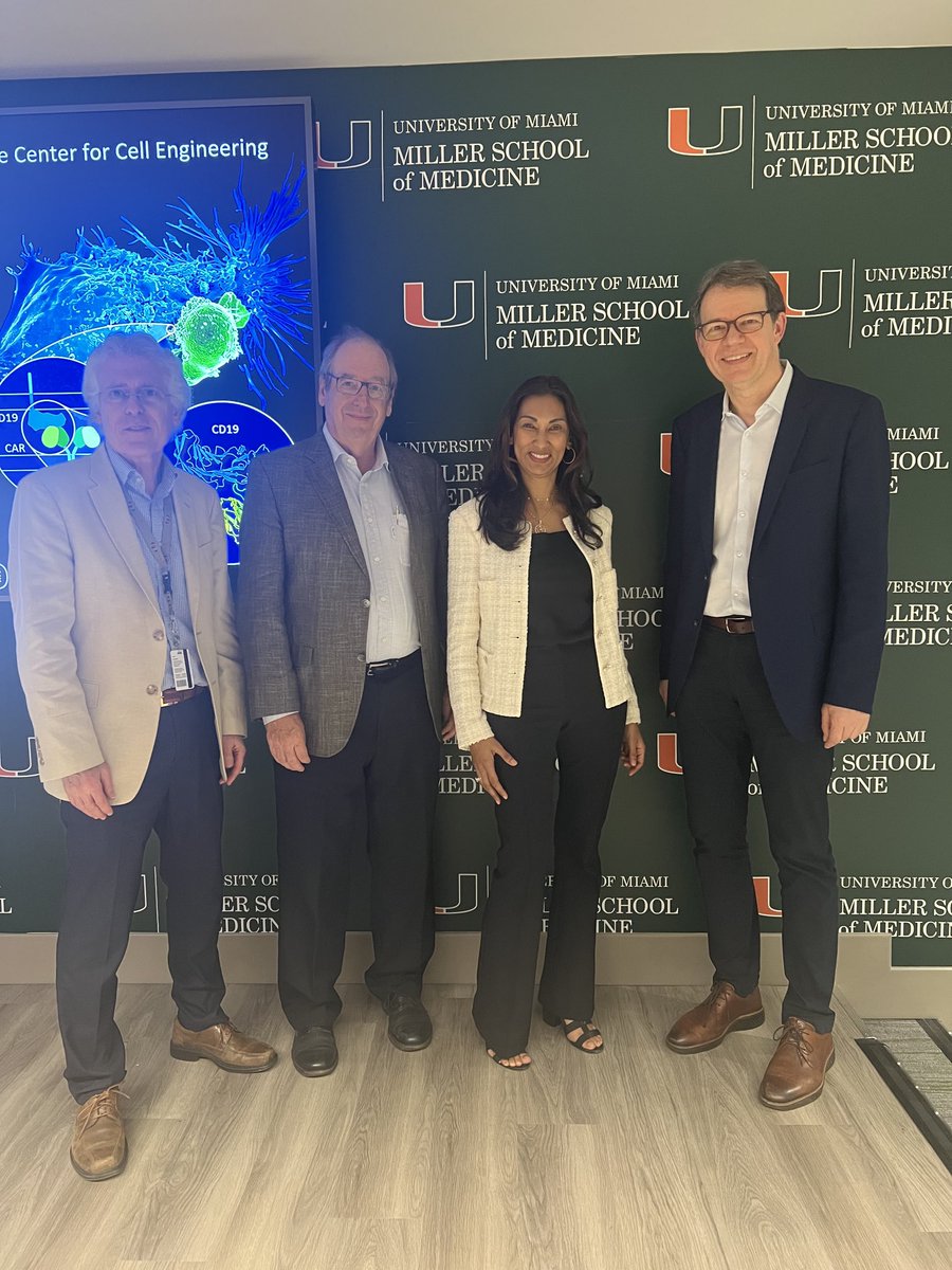 Wonderful day ⁦@univmiami⁩ ⁦@SylvesterCancer⁩! Honored to speak in the Distinguished Lecture Series & to hear a brilliant lecture on CAR T cells by Michel Sadelain! #endcancer #cancerimmunotherapy