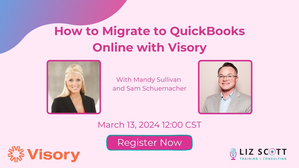 Don't forget to mark your calendar for March 13th and join Visory's webinar. to discover firsthand how Visory facilitates the migration journey by effortlessly transferring your data, settings, preferences, and reports to QuickBooks Online! Register now 👉 loom.ly/WQOM308