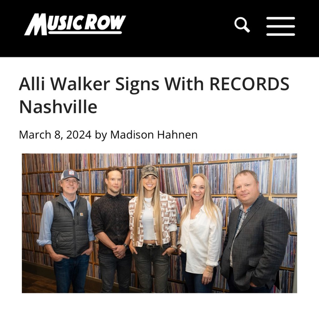 HOLY CRAP I signed a gosh dang US Record Deal!!!! 😭🎉🍾 I’ve been waiting to type these words out for 15 years!! 🥹 So beyond excited to work with the fine folks at RECORDS! musicrow.com/2024/03/alli-w…