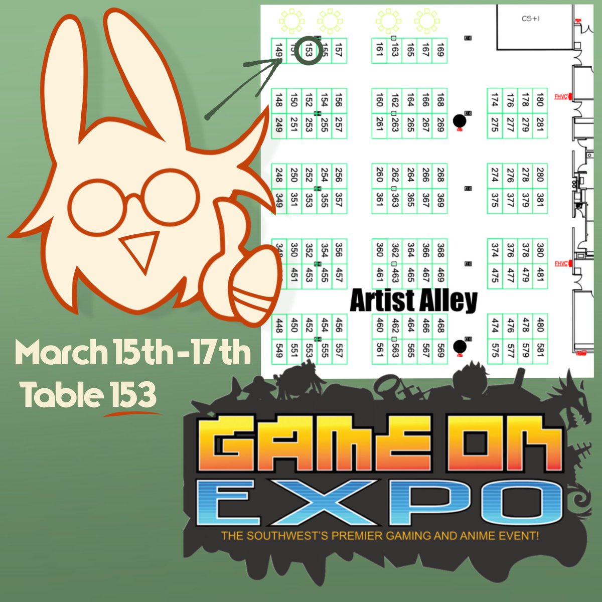 I’ll be at Game On Expo! Stop by Table 153 if you’re going to be there :)
