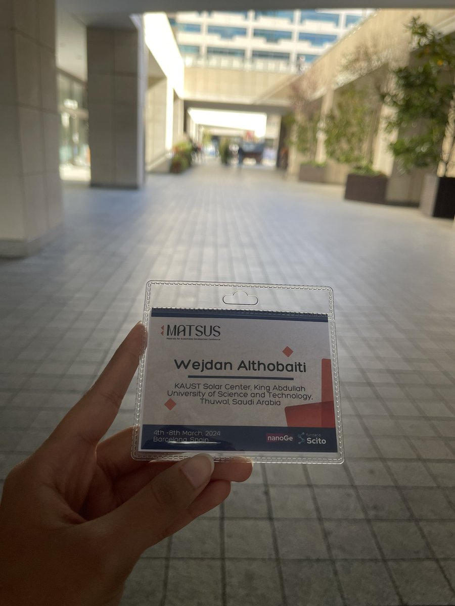 Wejdan_Thobaiti's tweet photo. It was a wonderful opportunity to share my findings on the photophysics of #P3HT based #organic #solar #cells at #MATSUS conference @nanoGe_Conf in #Barcelona 🇪🇸
Engaging with fellow researchers was enlightening.
Such a fantastic city! https://t.co/iUywuBGVw6