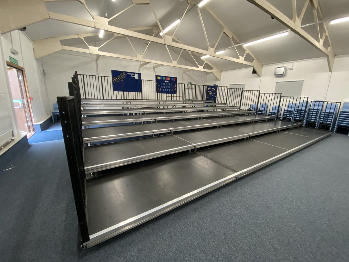 SSL_Staging's tweet photo. Quick little Friday morning job up in Leicester at Maple Hall, where they needed a tiered seating arrangement for their school play for them to put their chairs on.

#StageHire #StageDesign #StageBuild #ElevateYourEvent #MadeinBritain #StagingServices #StagingandEventsServices https://t.co/Y2pJ5hS394