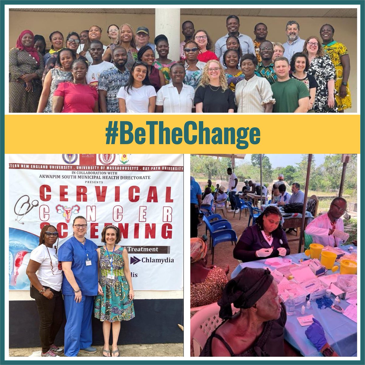 Kudos! #Grantee & @Bay_Path #PAEducator Marie Meckel and her team provided cervical cancer and STI screenings to 260 women in Ghana while providing training for local providers to continue this work.
#PAsDoThat #BeTheChange #PAsSTEPUp #GlobalHealth #Access #Equity #EquitableCare