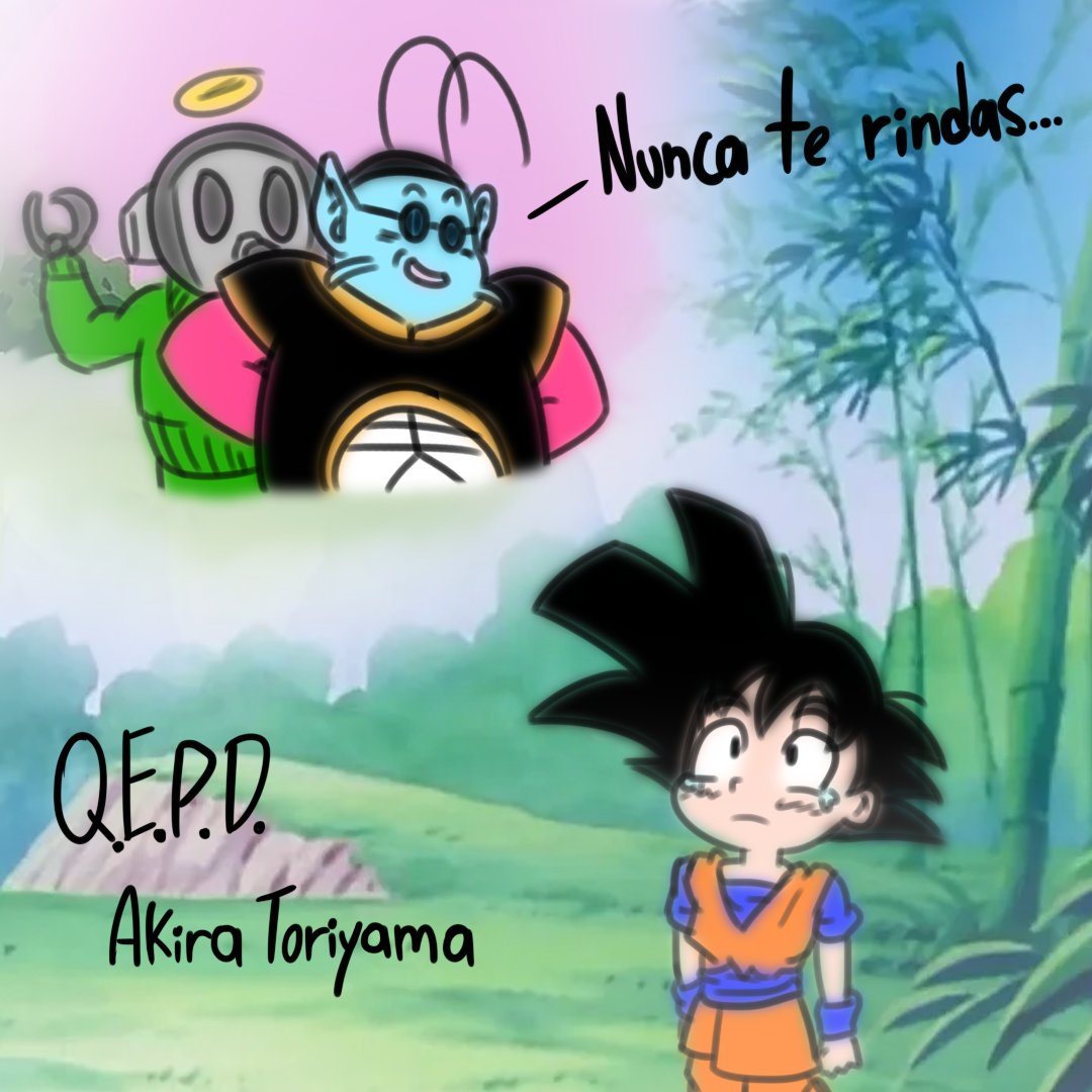 JohanAndresRui3's tweet photo. Yo se que no soy el mejor artista ni nada parecido, pero aun así si estoy acá, es porque Akira Toriyama fue una de las mayores influencias que he tenido en el medio, espero y este en el paraíso que pudo plasmar en sus obras... https://t.co/rEGK37YGE2