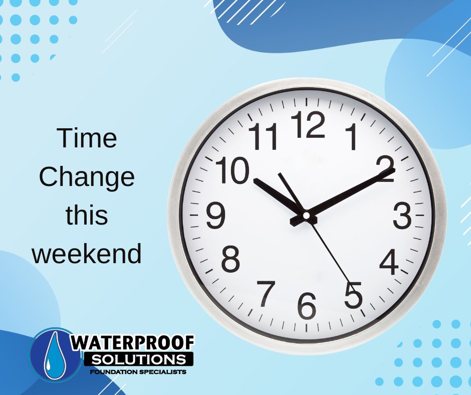 WaterProofSol's tweet photo. Get ready to set your clocks ahead this weekend as we welcome the brighter days of spring! 🌸✨ 

Let's make the most of the extra daylight and the vibrant energy of spring! 🌷💫 

#SpringForward 
#TimeChange
#WaterproofSolutions https://t.co/wmnA5iRHij