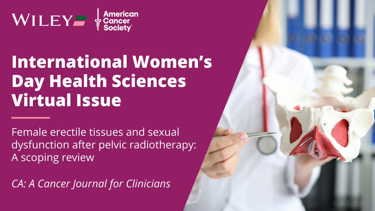 There is a lack of research on female erectile tissue and sexual function after pelvic #radiotherapy. This scoping review published in @CACancerJournal and featured in our #IWD2024 Virtual Issue evaluates its impacts: ow.ly/4v8N50QObM4 @JennaMKahn @MylinTorres @JulBloom