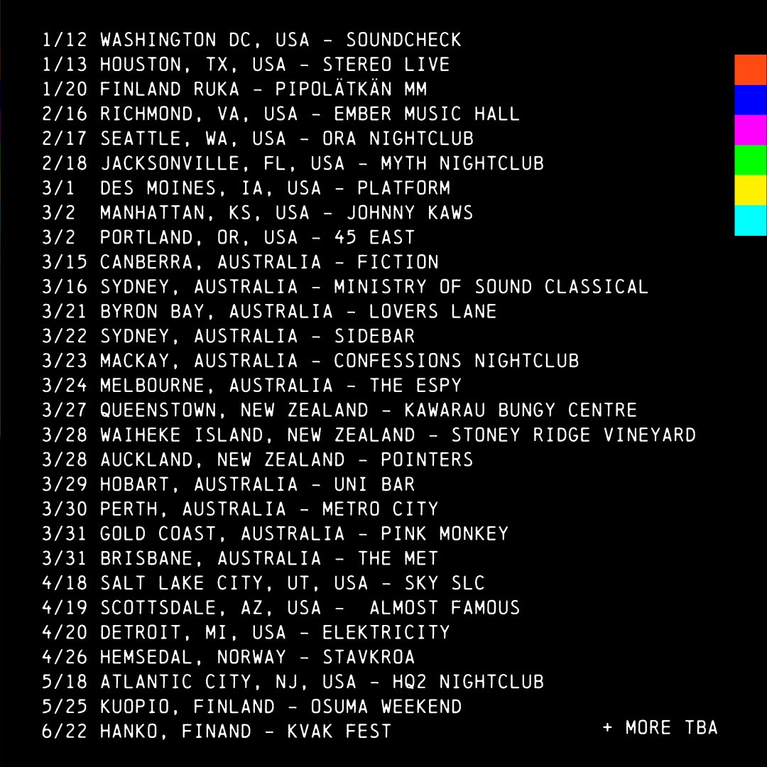 🚨New shows added to my TOGETHER Tour! I head to Australia and New Zealand next week and am excited to add more dates there too! Tour listings over on darude.com/pages/tour More dates TBA 🎶