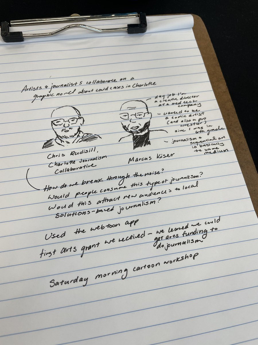 At the NC News & Information Summit today and am back in full conference doodle mode #NCNewsInfo24