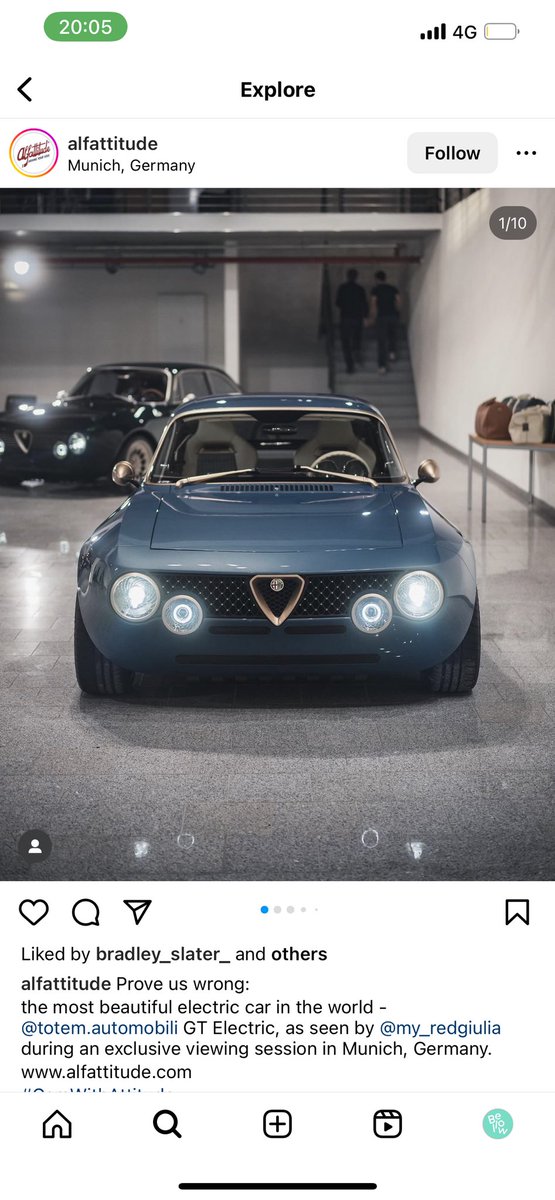 GaReth_Rutter's tweet photo. This electric Alfa is the TITS. https://t.co/C5O1dKl3o5