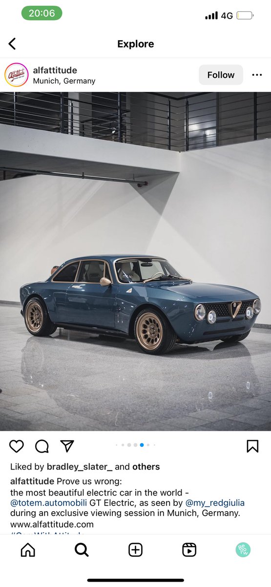 GaReth_Rutter's tweet photo. This electric Alfa is the TITS. https://t.co/C5O1dKl3o5