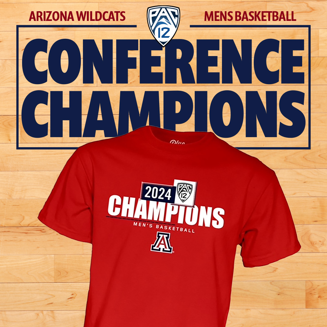 Congrats to our @arizonambb for clinching the @pac12conference title!! 🏆 🏀 Shop the official champions tee today! 🔗: bit.ly/3Pd2gDn
