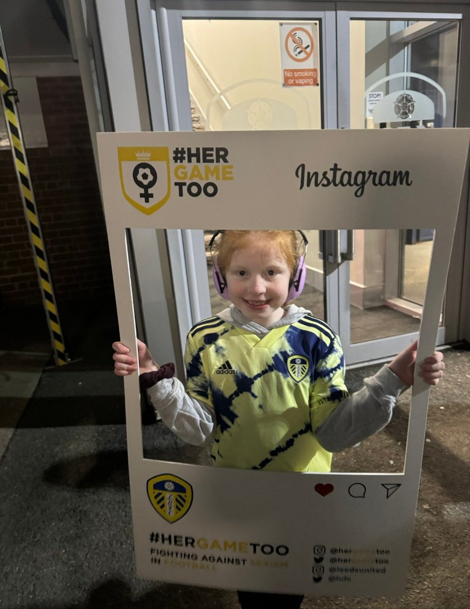 The lovely Alyssia at our dedicated fixture who players for local team, Rothwell Juniors U8s! We hope you had an amazing night 🫶🏼 #HerGameToo