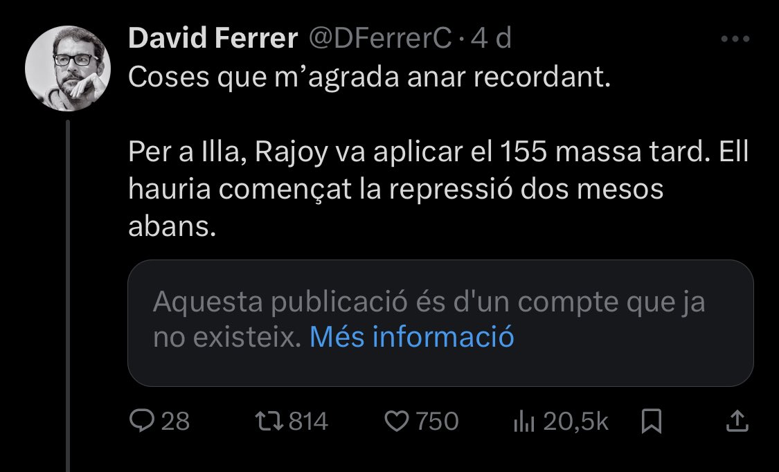 DFerrerC's tweet image. Com? Algú sap què ha pogut passar amb el video de tv3 en què Illa quedava ben retratat?