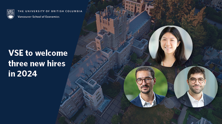 We're happy to announce three new hires, marking the end of a very successful recruiting year. Join us in welcoming Ying Gao, Charlie Rafkin (@CharlieRafkin), and Miguel Ortiz (@mortiz217 ) to Vancouver, and to UBC! Article: econ.cms.arts.ubc.ca/?p=32068
