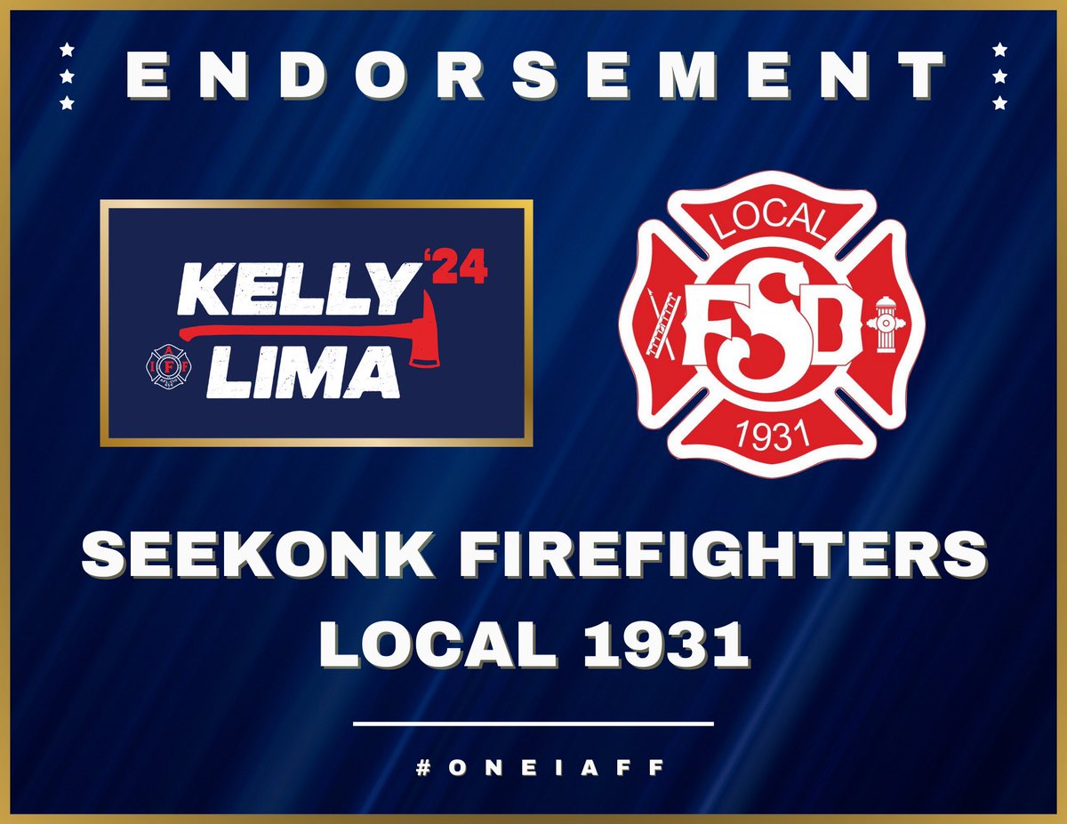 Thank you Seekonk Firefighters Local 1931 in Massachusetts! We are honored to have your support! #OneIAFF <a href="/SeekonkIAFF1931/">SeekonkLocal1931</a>