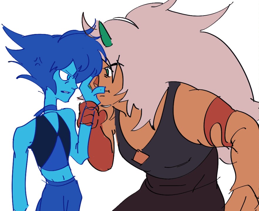 YuChi36484408's tweet photo. #StevenUniverse 
#lasper
#Lapislazuli 
#jasper
Haha, Lapi wouldn't do this. This is a scene of Jasper's own lust（Machine Translated） https://t.co/F4ZemU7p0s