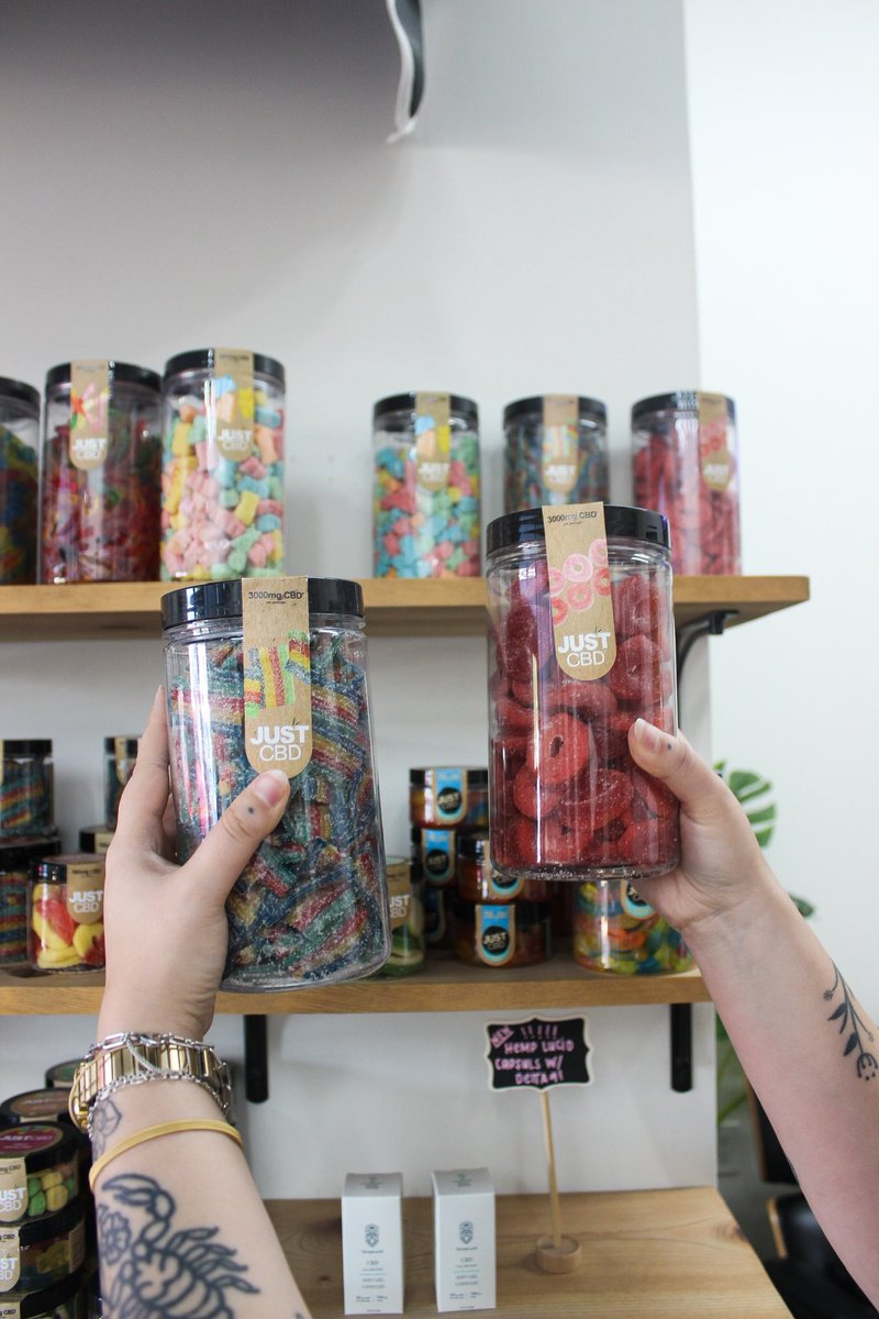 🔔CBD Sale Alert🔔 Any 3,000mg CBD Gummy Container for only $99. 

Our clients have noticed the following benefits:
🌟deeper sleep
🌟less stress
🌟pain relief 

Sale available only in-store. Shop now!