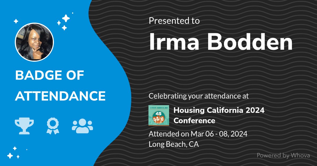 bodden58's tweet photo. 🎉 Just had an incredible experience attending Housing California 2024 Conference! 🎉 #TrialSampleTwitter - via #Whova event app https://t.co/xAFmmVBgXT