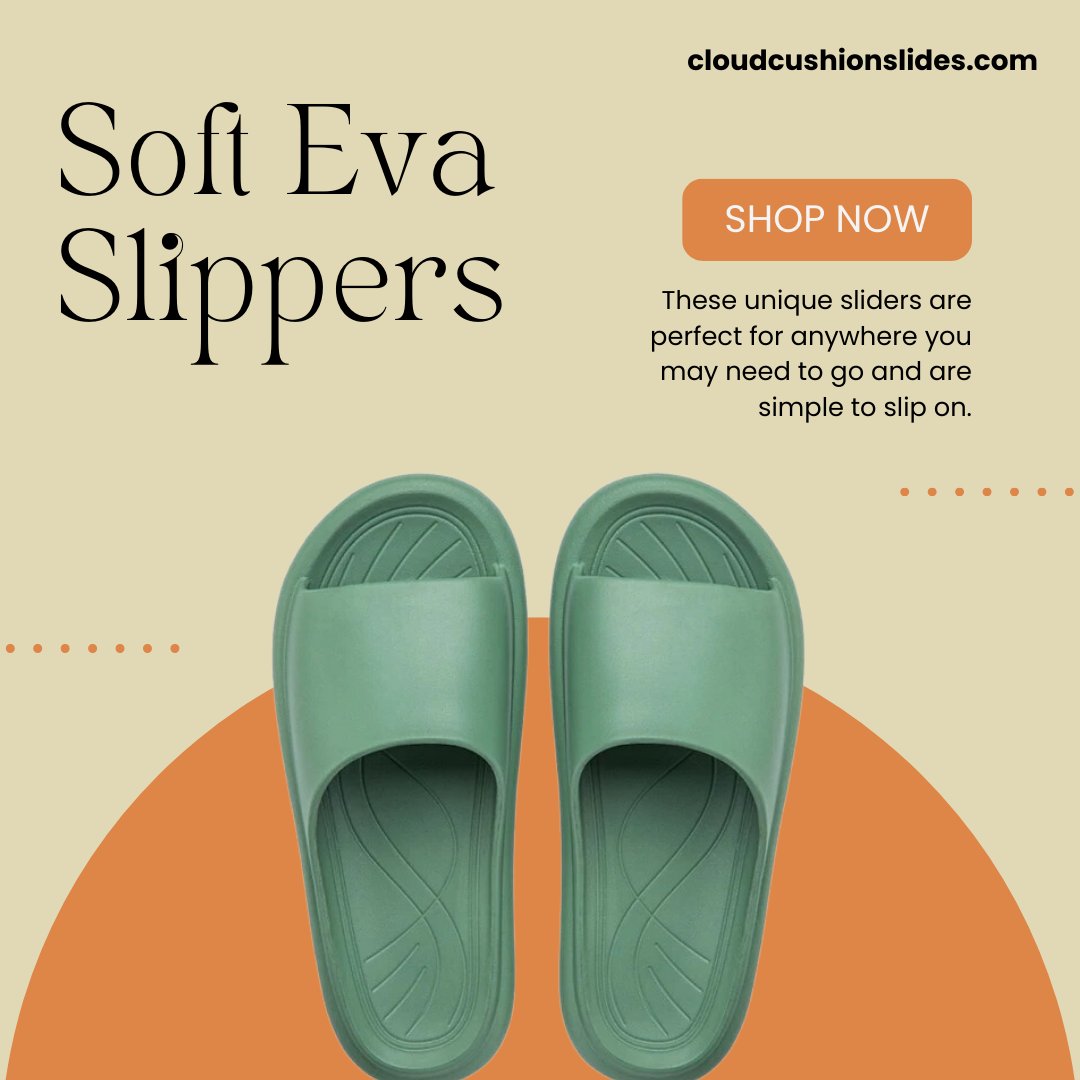 Experience cloud-like comfort with our Soft EVA Slippers! ☁️🥿 Treat your feet to luxurious relaxation with these lightweight and cushioned slippers, perfect for lounging at home or running quick errands.
Shop Now: cloudcushionslides.com/products/soft-…
#softslippers #EVAslippers #comfort