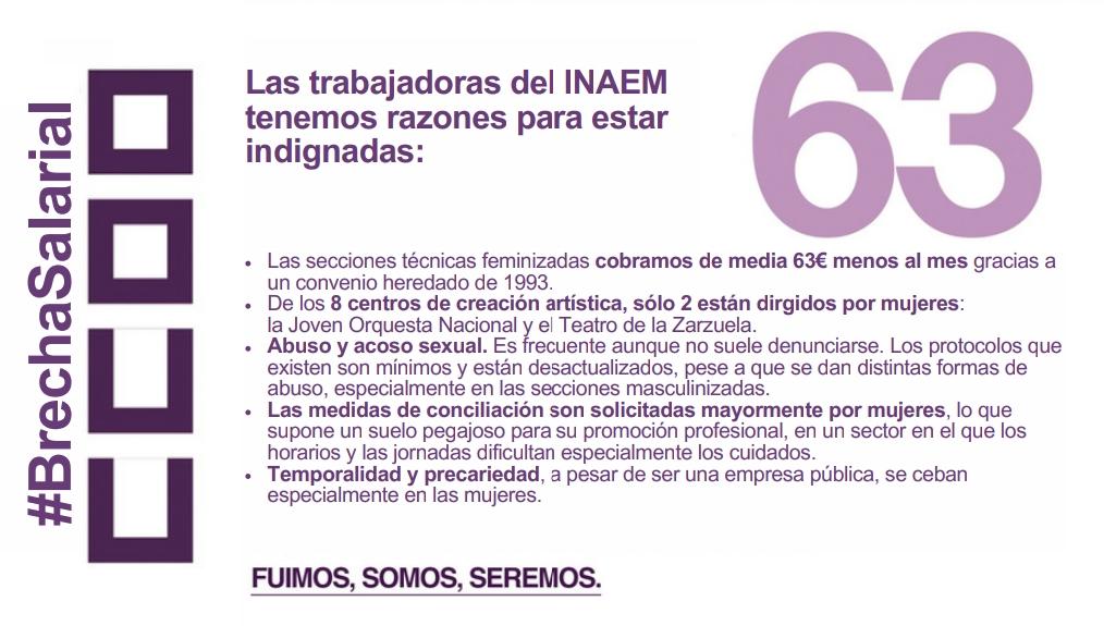 ccooMECD's tweet photo. #brechasalarial? En la foto vemos como el representante del @culturagob lee el reverso del billete. En él mostramos que en el @INAEM_Cultura, todavía HOY:
🟣Las secciones técnicas feminizadas cobran 63€menos
🟣Sólo 2 centros de creación artística están dirigidos por mujeres 👇 https://t.co/lZV7ddEYAi