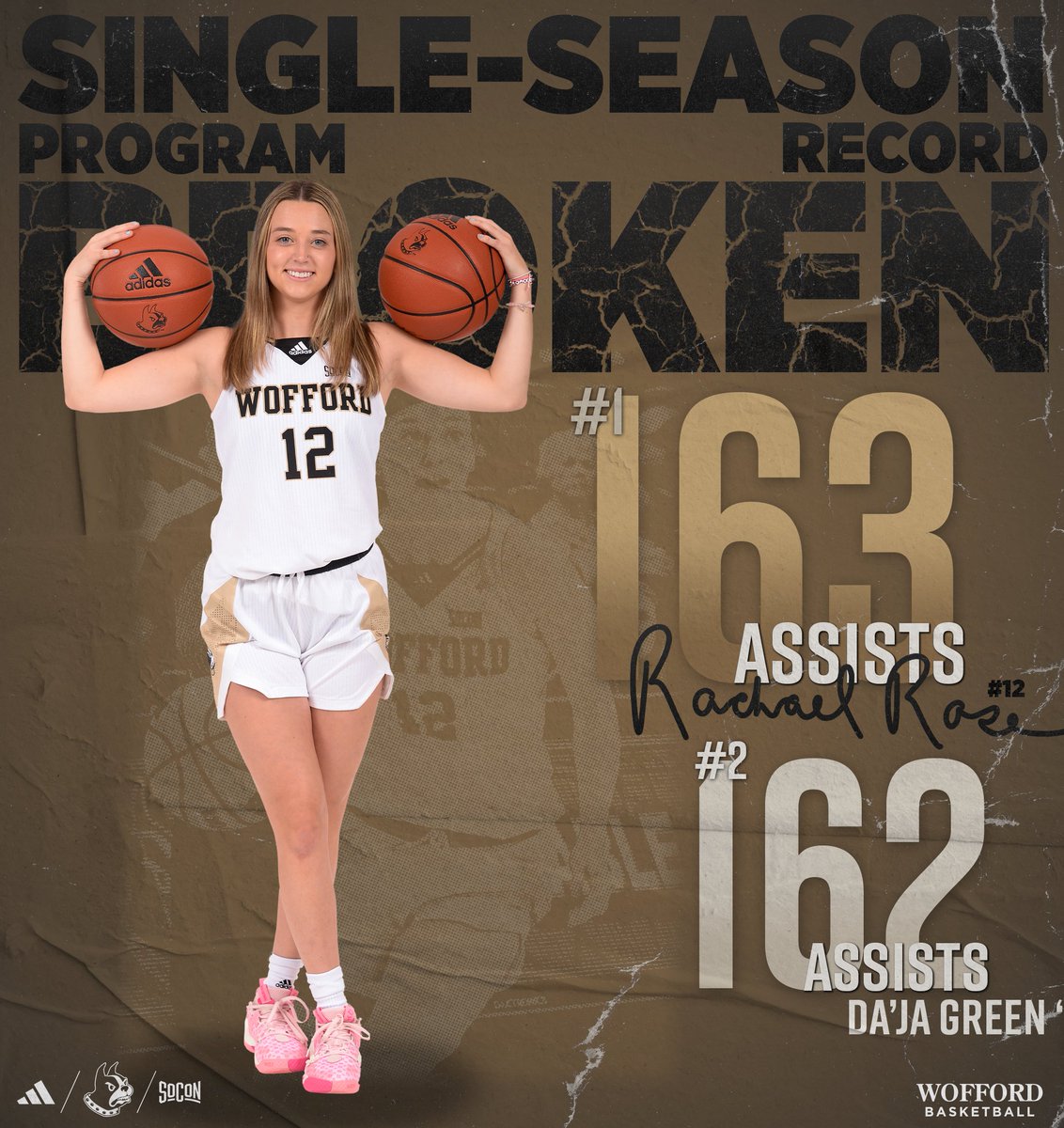 Add another to the list! 📜 Congrats to Rachael Rose on breaking our program's single-season assists record! #ConquerAndPrevail