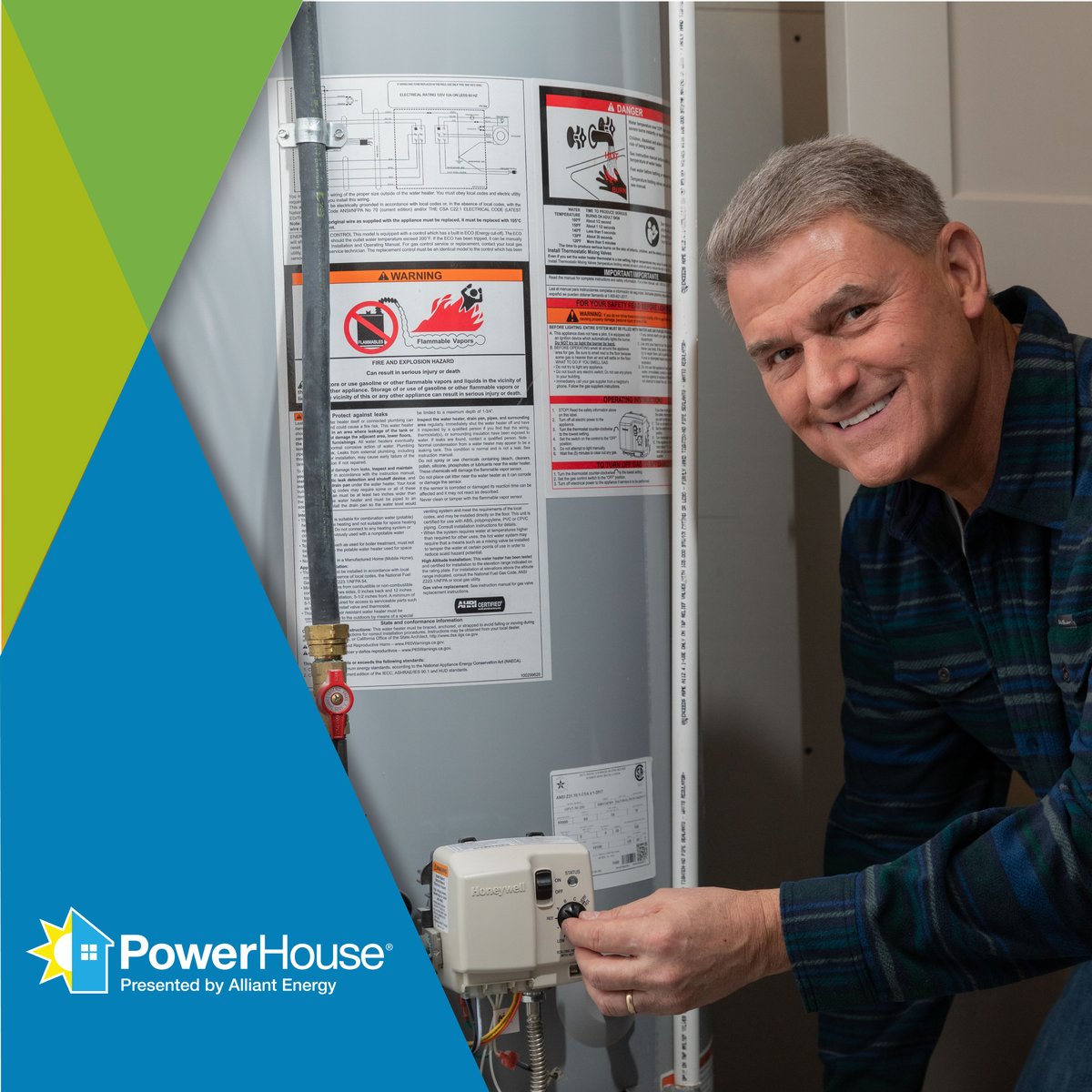 Saving energy is as easy as lowering your water heater to 120 F with this PowerHouse Tip of the Month. powerhousetv.com