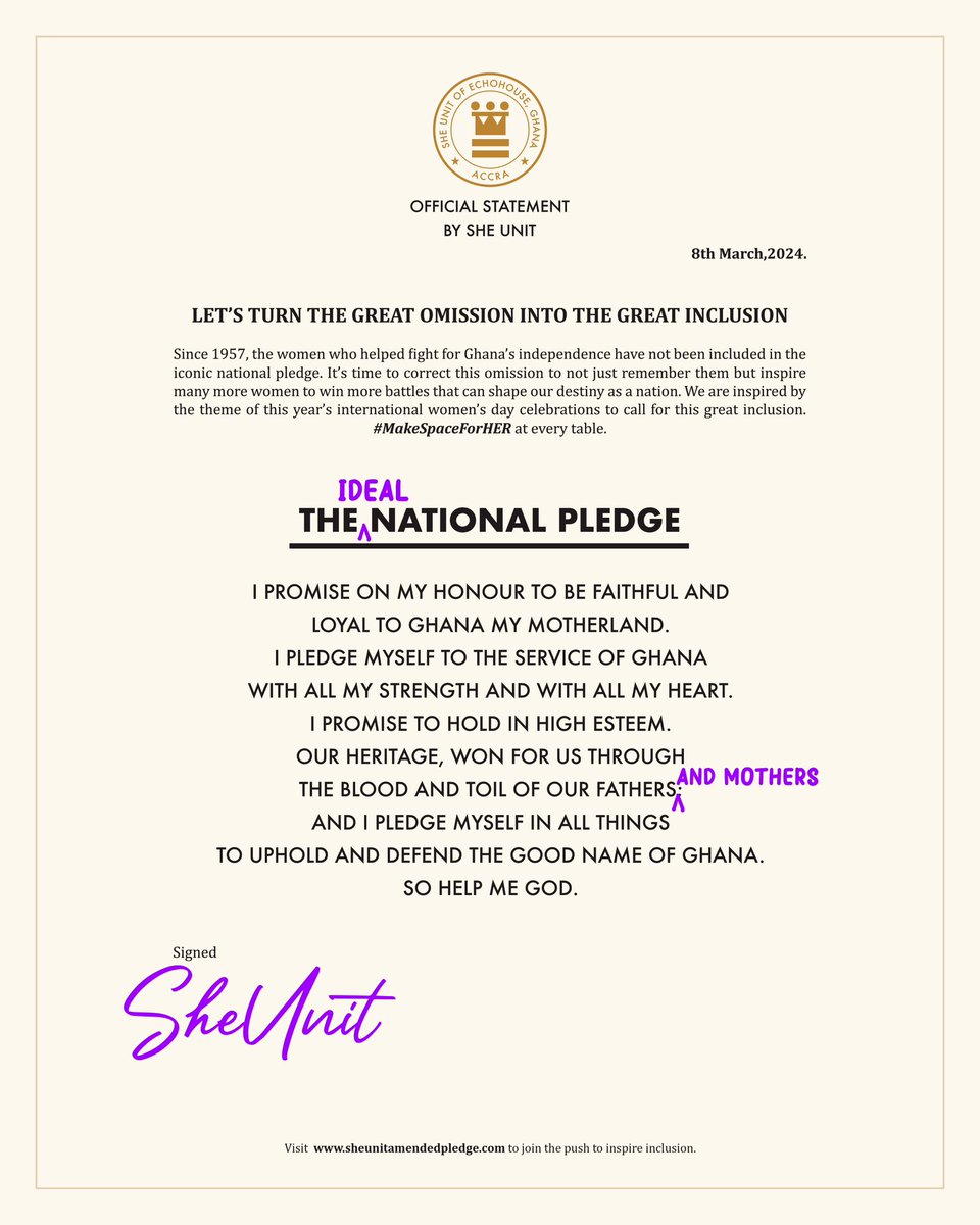ThisIsEcho_'s tweet photo. A great omission creates the chance for a great inclusion. Starting with adding just TWO more WORDS, we are making our pledge to inspire the nation to make space for women on every table. #MakeSpaceForHer #InspireInclusion #IWD2024 https://t.co/0Bsf4nxbga