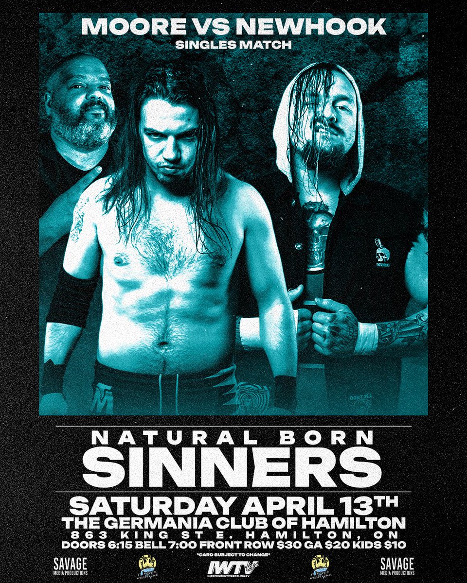 🌐#MATCHANNOUNCEMENT🌐

@MyNameIsKingdom & his #LilMurderMachine @The_TravisMoore will have to step into the ring with The @NFLDNightmare April 13th at #NaturalBornSinners!

Only 7 Front Row Tickets Remain!
Secure Yours While You Still Can!

Tickets
naturalbornsinners.eventbrite.com