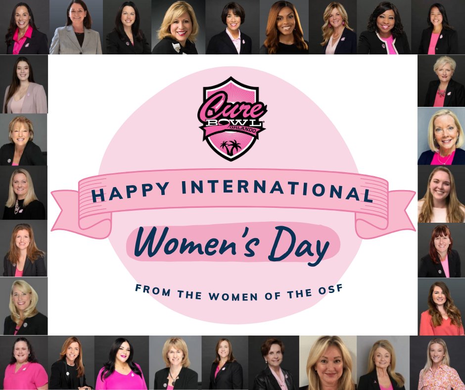 Happy International Women's Day from the hard-working women of the Cure Bowl and OSF! #internationalwomensday #women #cure #curebowl #football