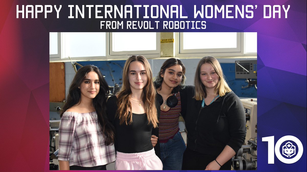 FRC 4976 - Revolt Robotics (@revoltrobotics) on Twitter photo Happy #IWD2024 !!
This year's theme is to Inspire Inclusion. Team 4976 would like to recognize and celebrate the achievements of women and girls in Halton and across the world and acknowledge the contributions of the amazing #womeninstem on our team!
<a href="/firstlikeagirl/">FIRSTLikeAGirl</a> Happy #IWD2024 !!
This year's theme is to Inspire Inclusion. Team 4976 would like to recognize and celebrate the achievements of women and girls in Halton and across the world and acknowledge the contributions of the amazing #womeninstem on our team!
<a href="/firstlikeagirl/">FIRSTLikeAGirl</a>