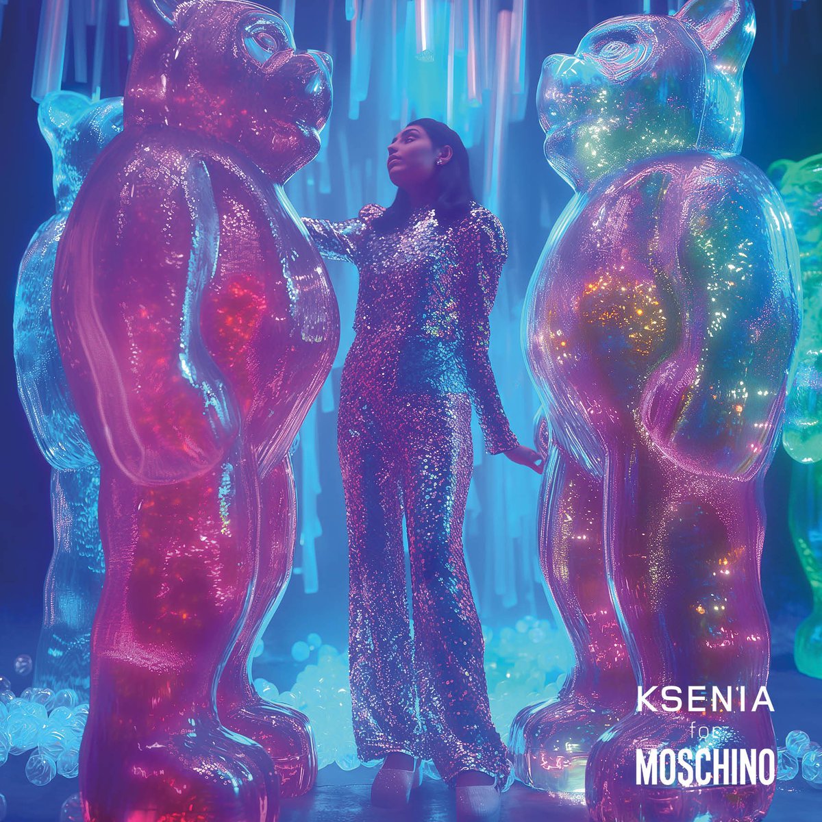 KseKse_F's tweet photo. „Candy Groove“

-by KSENIA, 
https://t.co/ysN6VOp4rt

Concept campaign generated using #Midjourney 
#KSENIAforDREAMLAND #FashionInspiration #Branding #AI #Art #AiDesign #FashionAdvertising #fashionai #genai #artificialinspiration #midjourneydesign  #DREAMLAND.media https://t.co/DQuQGlBNG1