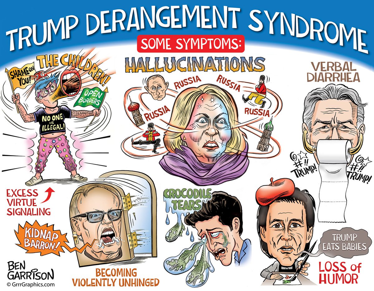 ALadyofReason1's tweet photo. A New Diagnosis for The Next DSM: Trump Derangement Syndrome
https://t.co/LnmVyZRpRG https://t.co/YcIWV79iEQ