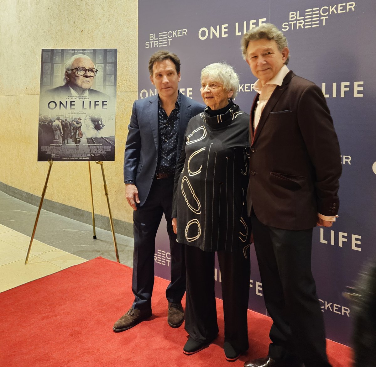 As One Life, the film on Sir Nicholas Winton and the Kindertransports from Prague has screenings in advance of opening March 15 across the USA, the KTA is there! NYC @MJHnews with Kind Eva, director James & Nick Winton. #Kindertransport