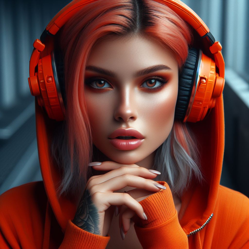 QT wit your Orange and Headphones art