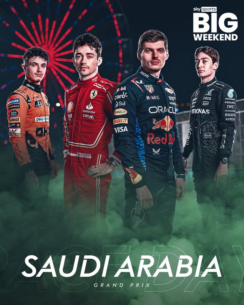 It's RACE DAY in Jeddah 🇸🇦🚥 Join us for all the build-up LIVE at 3:30pm on Sky Sports F1 📺