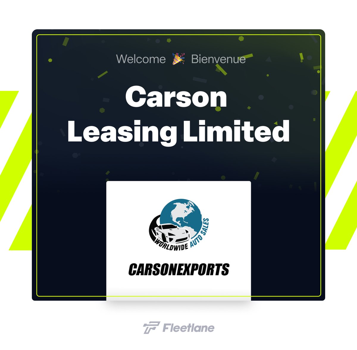 GoFleetlane's tweet photo. We’re thrilled that Carson Exports has chosen Fleetlane to manage their loaner car and mobility services. With our all-in-one solution, they're saving time, money, and provide a top-notch client experience!

#CarDealership #FleetManagement #InventoryManagement #ConnectedCar https://t.co/QZ1Th2wWNl