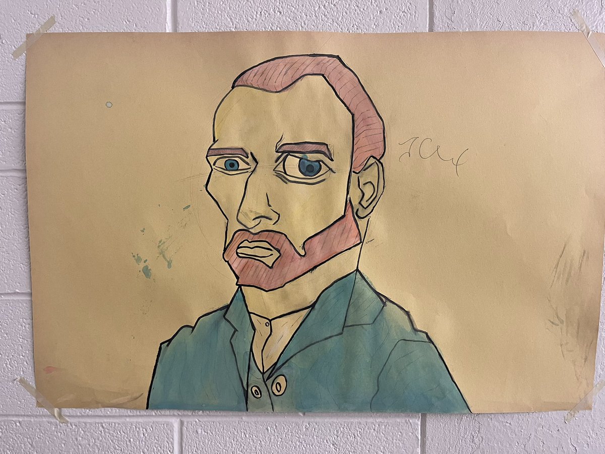 tararasula's tweet photo. We learned about Van Gogh’s life, talked about mental health supports, and recreated our favourite Van Gogh masterpieces! #eng2l #talentedkids https://t.co/bRoNDOneBj