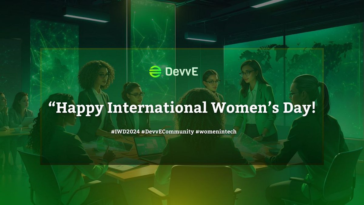 DevveEcosystem's tweet photo. Happy International Women’s Day! We’re proud
to support women in tech and finance.
#IWD2024 #DevvECommunity #WomenInTech #InternationalWomensDay2024 https://t.co/M7eGW2m7LX