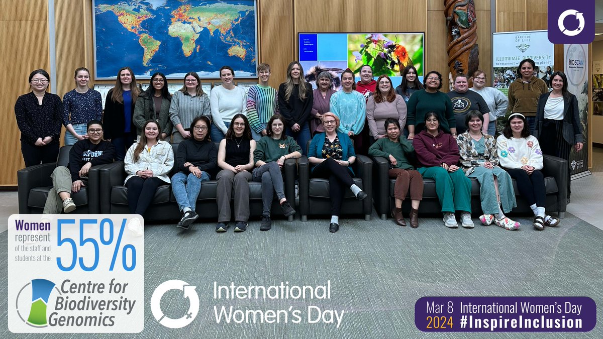 #InternationalWomensDay is an opportunity to celebrate and recognize the amazing women researchers, staff, and students at the CBG working to #IlluminateBiodiversity and #InspireInclusion at @uofg and worldwide.