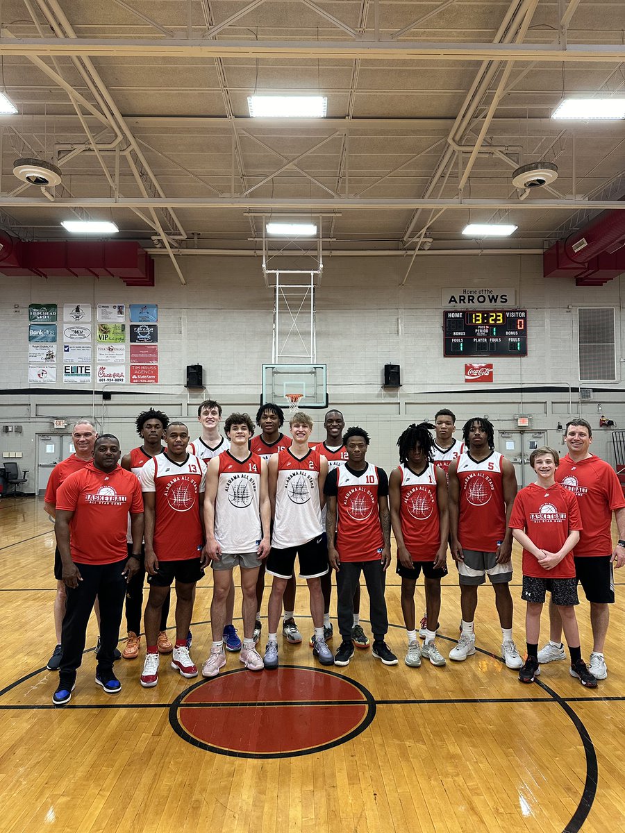 I am grateful the @AHSAAUpdates allowed me to coach this group with Marshon Harper of Valley…. We are excited to see them compete tomorrow!! #ALMSAllStarGame