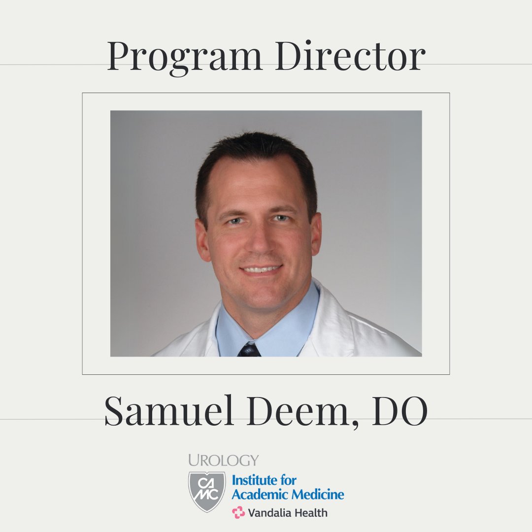CAMCUrologyIAM's tweet photo. Samuel Deem, DO, recently stepped up as Program Director for Urology and has done a fantastic job! We are grateful for his devotion to training residents to be skilled and confident in their abilities as urologists. https://t.co/LdWqr76JZh