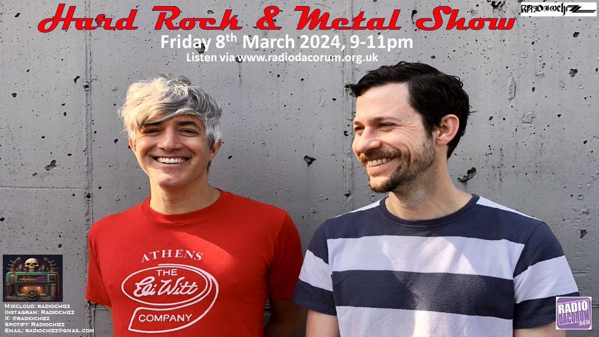 RadioDacorum's tweet photo. The Hard Rock &amp; Metal Show returns tonight at 9pm. An awesome show of heavy music lined up. Listen via https://t.co/wgdH5bDNAm #radiochizz https://t.co/RRS2OycwRV